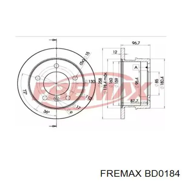 Тормозные диски BD0184 Fremax