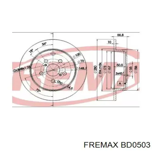 Тормозные диски BD0503 Fremax