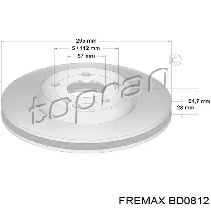 Купить BD0812 Fremax Ротор тормозной