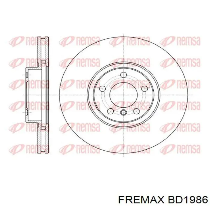 BD1986 Fremax Диск тормозной передний