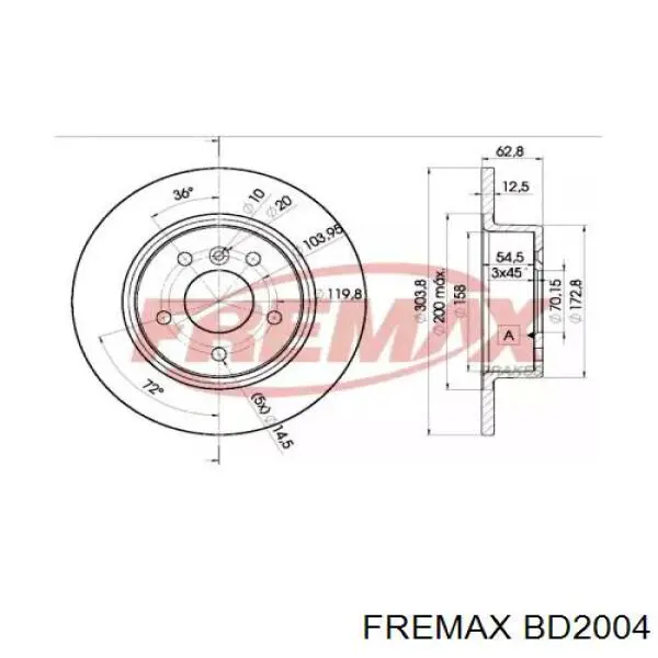 Тормозные диски BD2004 Fremax