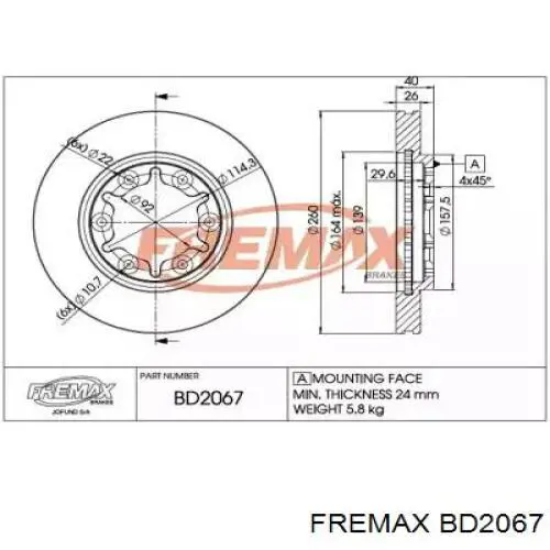 DDF2568 Ferodo Диск тормозной передний