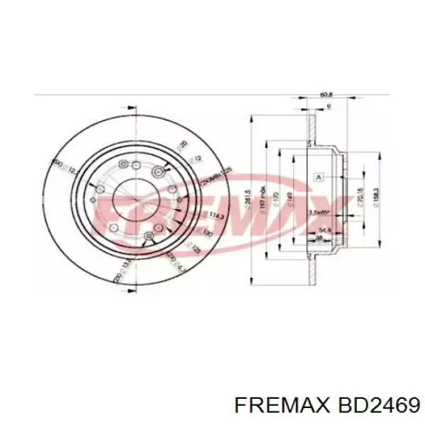 Тормозные диски BD2469 Fremax