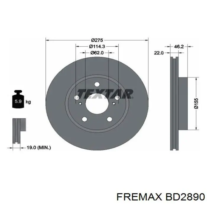 Купить BD2890 Fremax Ротор тормозной
