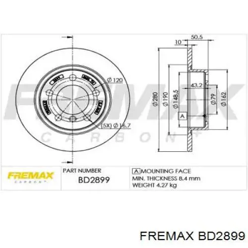 Тормозные диски BD2899 Fremax