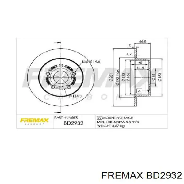 Тормозные диски BD2932 Fremax