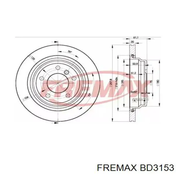 Тормозные диски BD3153 Fremax