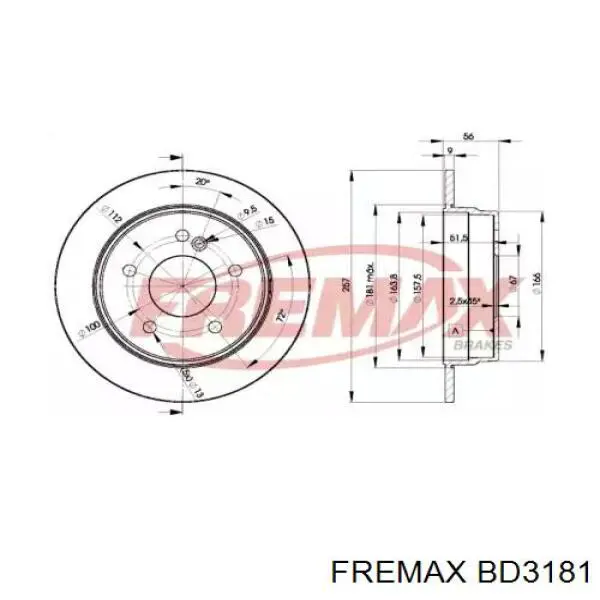 Тормозные диски BD3181 Fremax