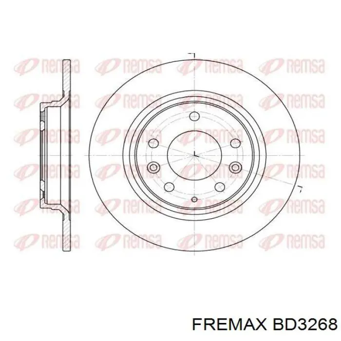 Задний дисковый тормоз Fremax BD3268
