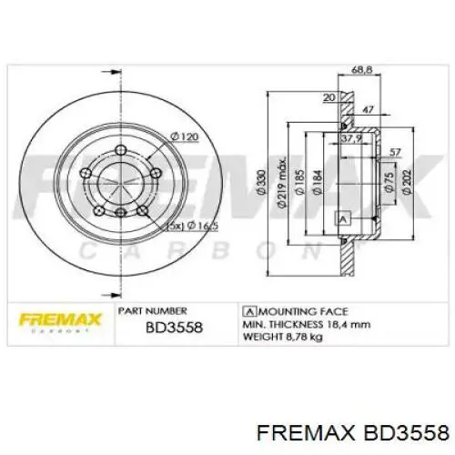 Тормозные диски BD3558 Fremax