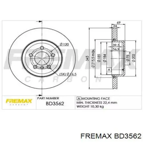 Тормозные диски BD3562 Fremax