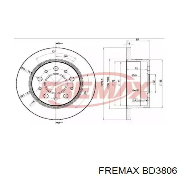 Тормозные диски BD3806 Fremax