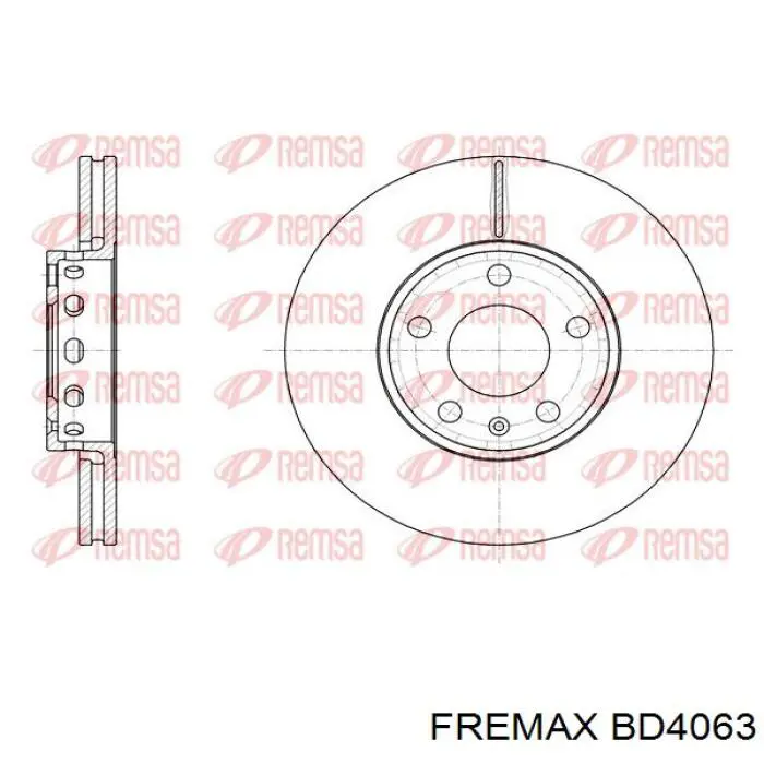 BD4063 Fremax диск тормозной передний