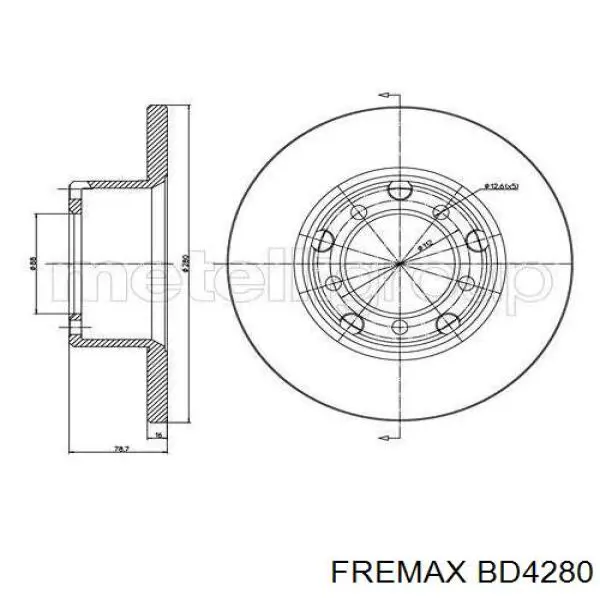 Купить BD4280 Fremax Ротор тормозной