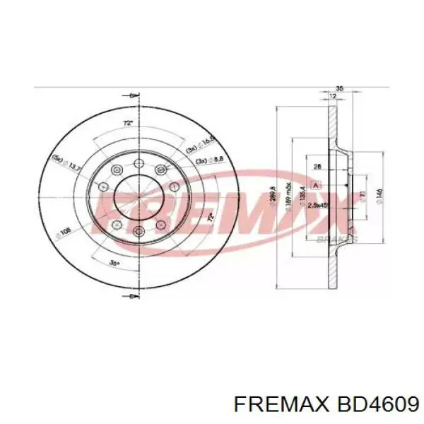 Тормозные диски BD4609 Fremax