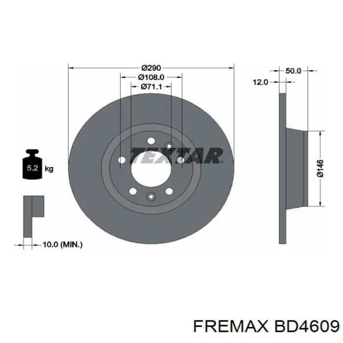Купить BD4609 Fremax Диск тормозной задний