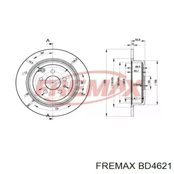 Тормозные диски BD4621 Fremax