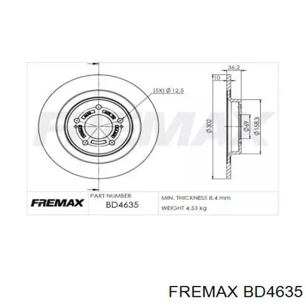 Тормозные диски BD4635 Fremax