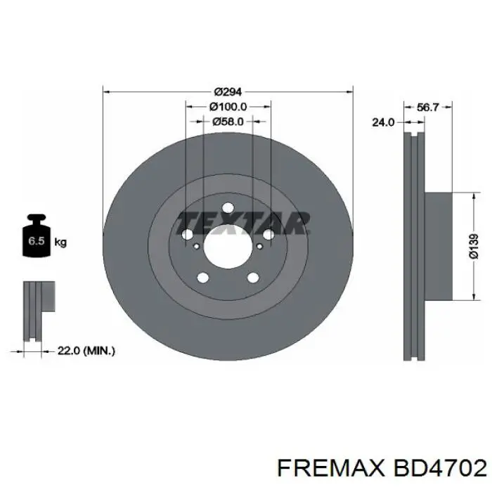 Купить BD4702 Fremax Ротор тормозной