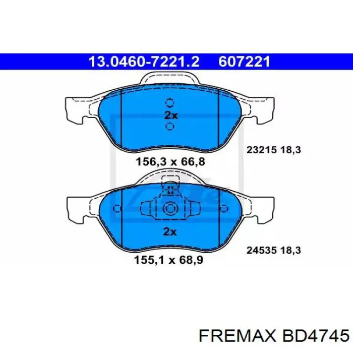 Задний тормозной диск Fremax BD4745 цена, от 42.97 USD