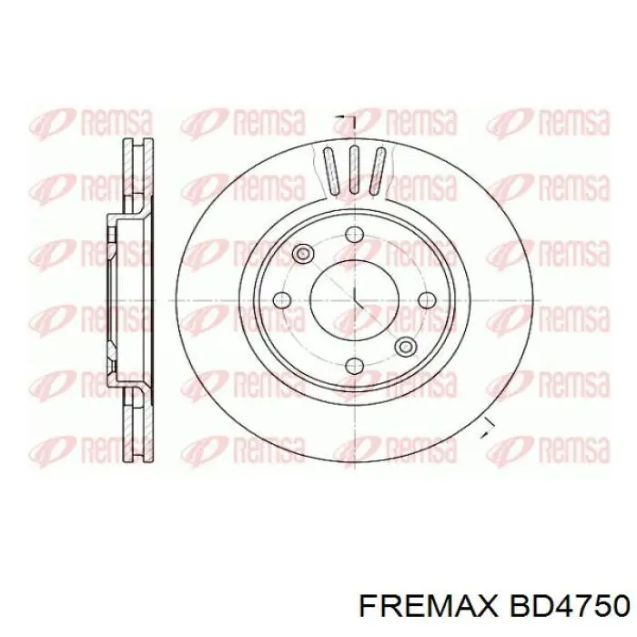 Передние тормозные диски BD4750 Fremax
