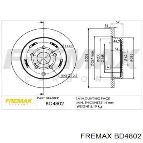 Тормозные диски BD4802 Fremax