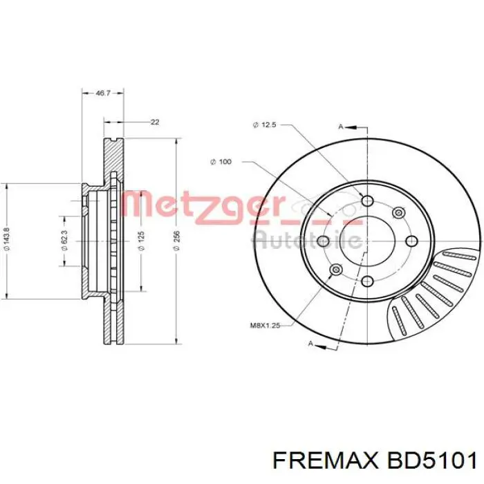 Тормоз дисковый передний Fremax BD5101 цена, от 32.02 USD