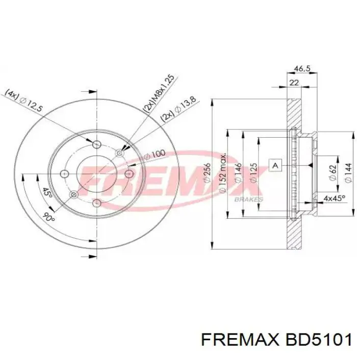 Тормоз дисковый передний Fremax BD5101 цена, от 32.02 USD