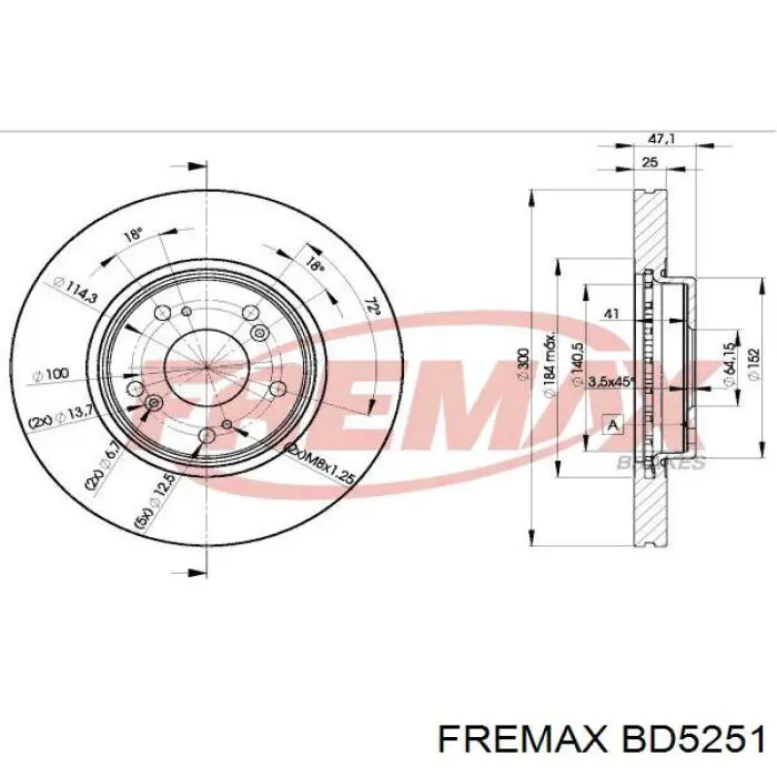 Купить BD5251 Fremax Ротор тормозной