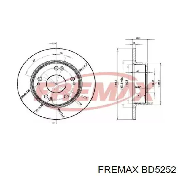 Тормозные диски BD5252 Fremax