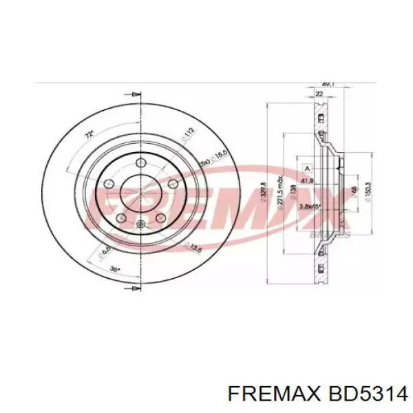 BD5314 Fremax тормозные диски