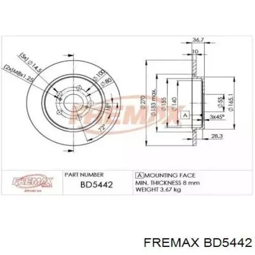 4243102270 Toyota Дисковый тормоз