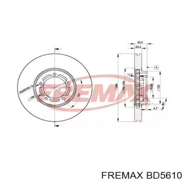 Передние тормозные диски BD5610 Fremax