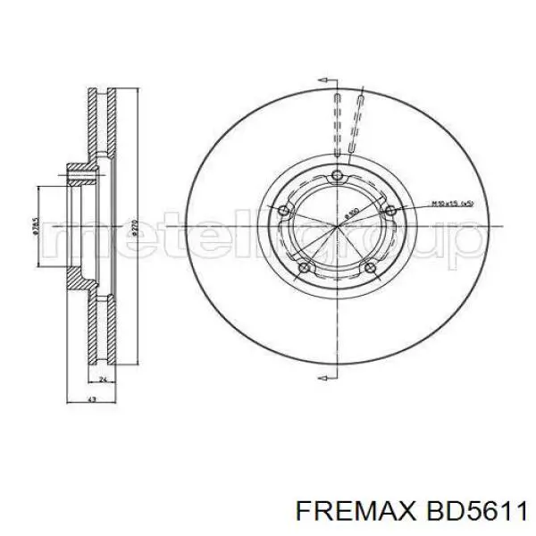 Передние тормозные диски BD5611 Fremax