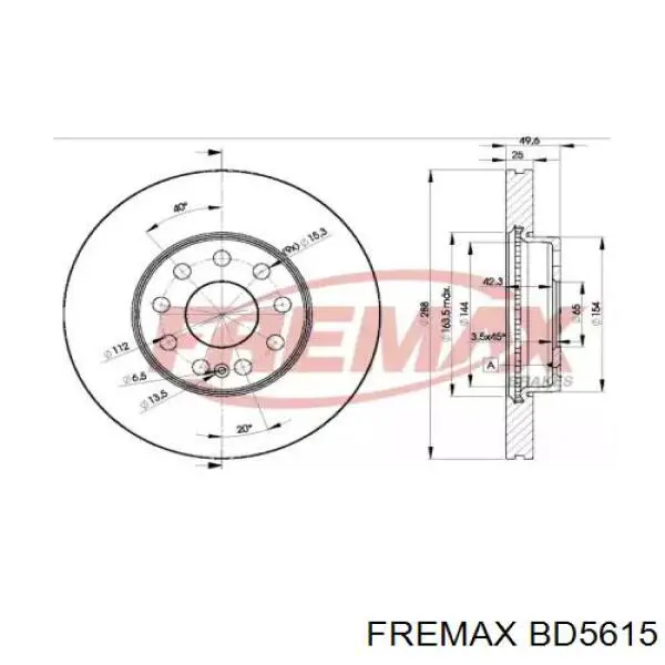 Ремкомплект тормозов передних BD5615 Fremax