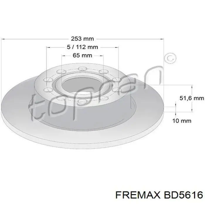 Тормозные диски BD5616 Fremax