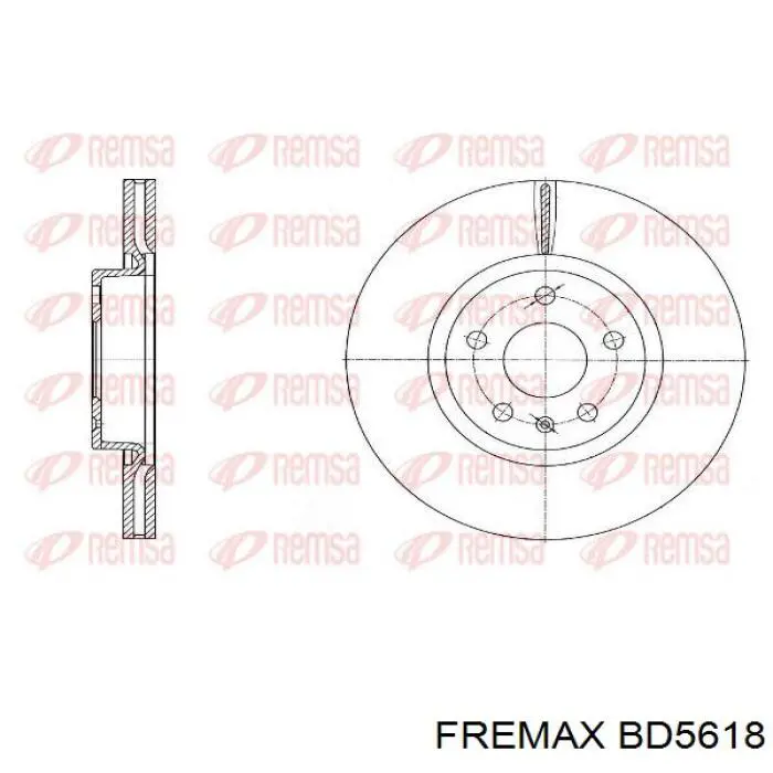 BD5618 Fremax Диск тормозной передний
