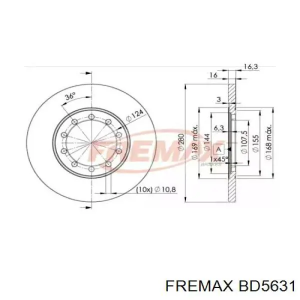 Тормозные диски BD5631 Fremax