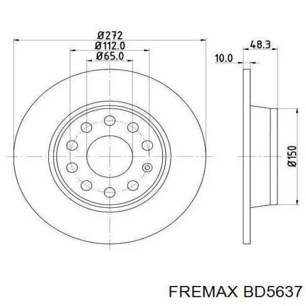 Задний дисковый тормоз Fremax BD5637