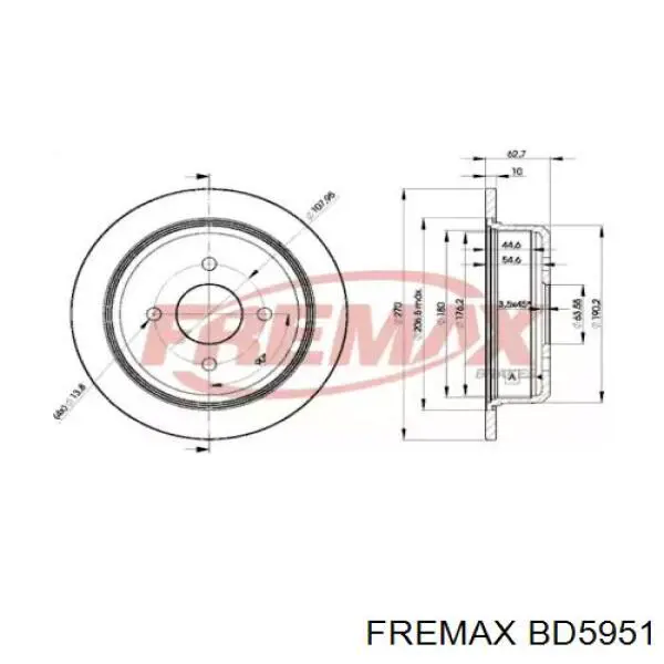 Тормозные диски BD5951 Fremax