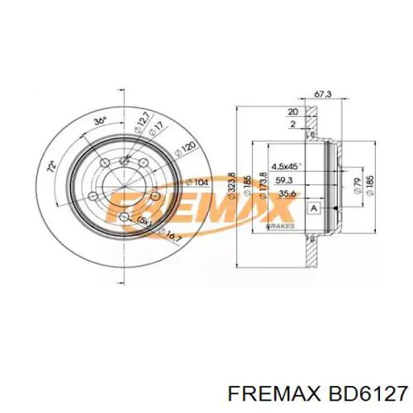 BD6127 Fremax тормозные диски