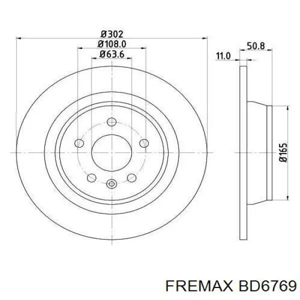 Купить BD6769 Fremax Диск тормозной задний