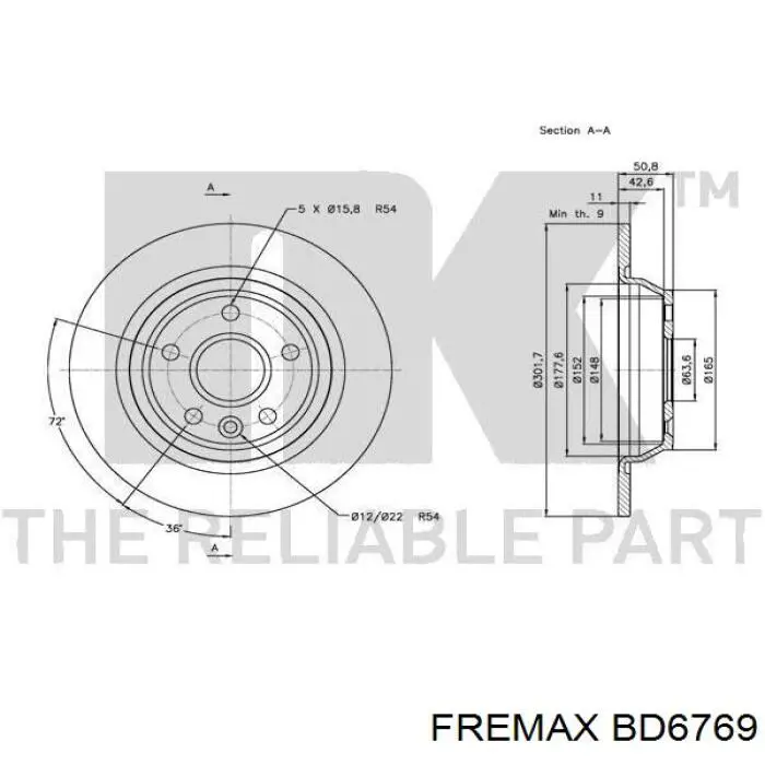 Тормозные диски BD6769 Fremax
