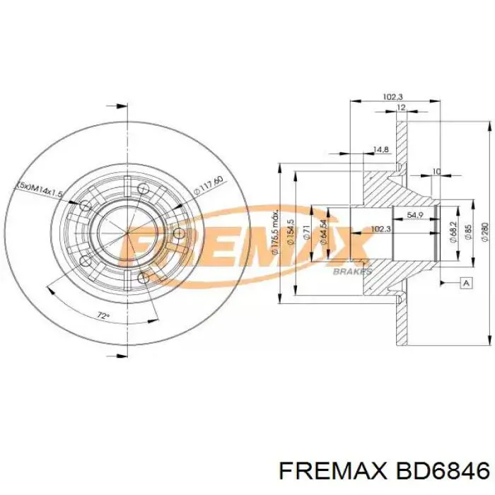 Тормозные диски BD6846 Fremax