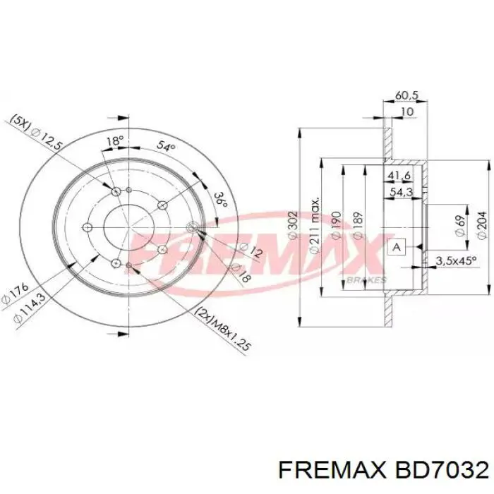 BD7032 Fremax тормозные диски