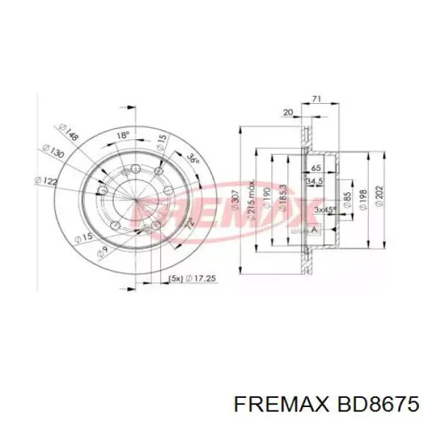 Тормозные диски BD8675 Fremax