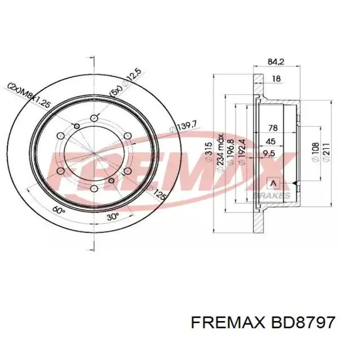 BD8797 Fremax тормозные диски