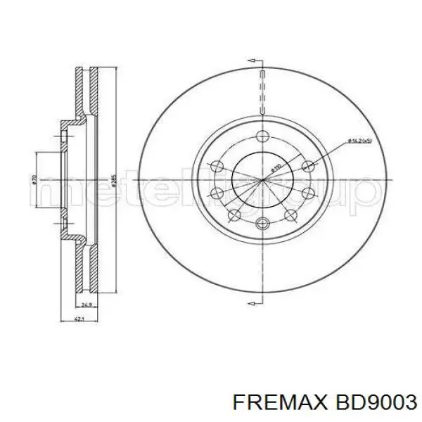BD9003 Fremax Диск тормозной передний