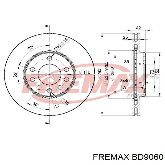 Купить BD9060 Fremax Ротор тормозной