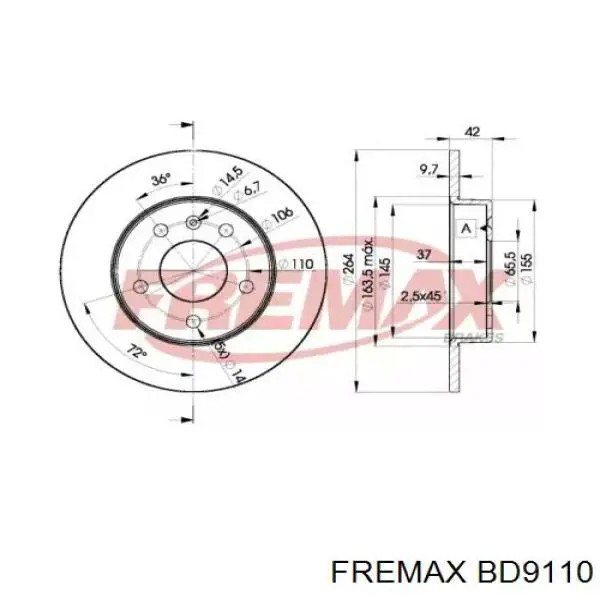 Тормозные диски BD9110 Fremax